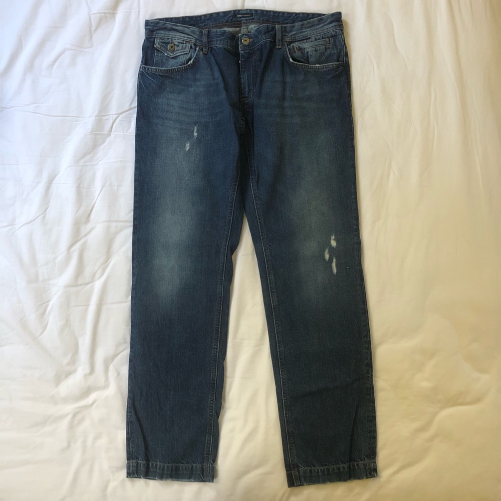 DOLCE & GABBANA Distressed Straight Fit Jeans